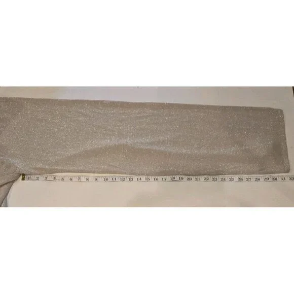 TAHARI Champange‎ Lurex High Winter 2024 Small Sparkling Silver Wide THR5211NR